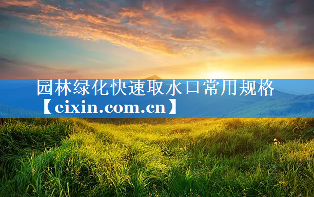 園林綠化快速取水口常用規(guī)格